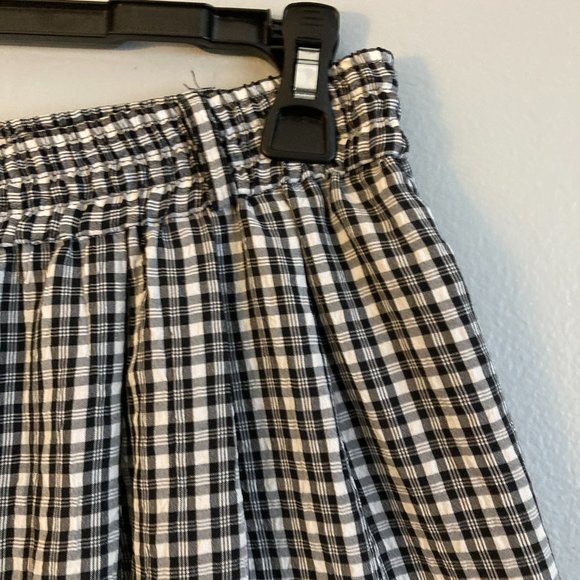 Talbots Women’s High Waisted Shorts 90’s Black White Check Size M - Picture 2 of 7